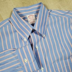 Brooks Brothers Madison Button Down Shirt 15.5-34 Striped Pima Cotton Non-Iron
